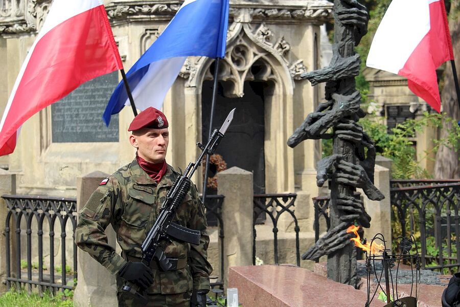 16 września 2019. Uroczystość na cmentarzu Rakowickim