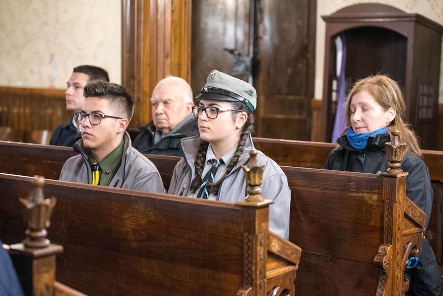 Odsłonięcie tablicy upamiętniającej TZHP „Buki” i „Sępy” – Myślenice, 8 listopada 2019