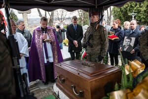 Pogrzeb Mikołaja Mazura „Paska”, żołnierza podziemia niepodległościowego – Bochnia, 21 listopada 2019