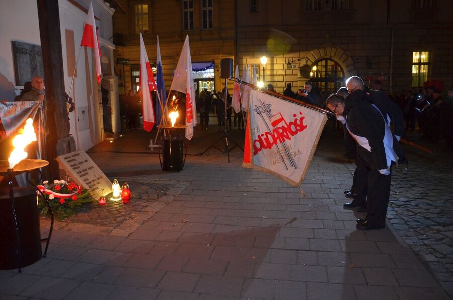 13 grudnia 2019. Krakowskie uroczystości w 38. rocznicę wprowadzenia stanu wojennego