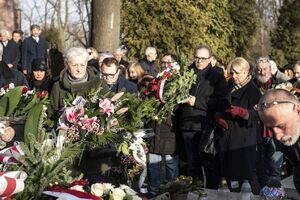 Pogrzeb Attili Jamrozika, artysty związanego z opozycją – 18 grudnia 2019. Fot. Agnieszka Masłowska (IPN)