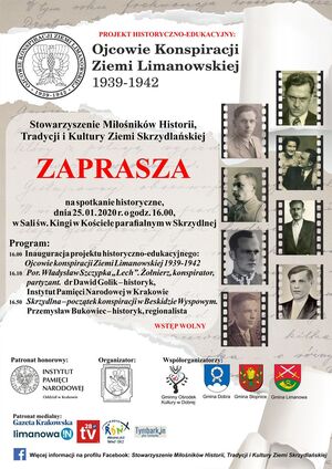 „Ojcowie konspiracji Ziemi Limanowskiej 1939-1942” – Skrzydlna, 25 stycznia 2020
