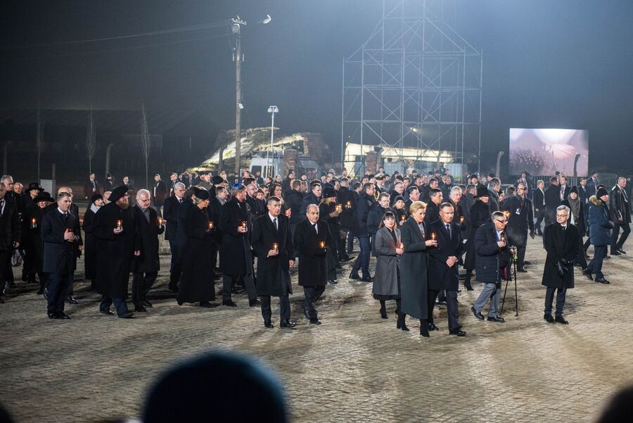 75. rocznica wyzwolenia niemieckiego nazistowskiego obozu Auschwitz-Birkenau, 27 stycznia 2020. Fot. Agnieszka Masłowska (IPN)