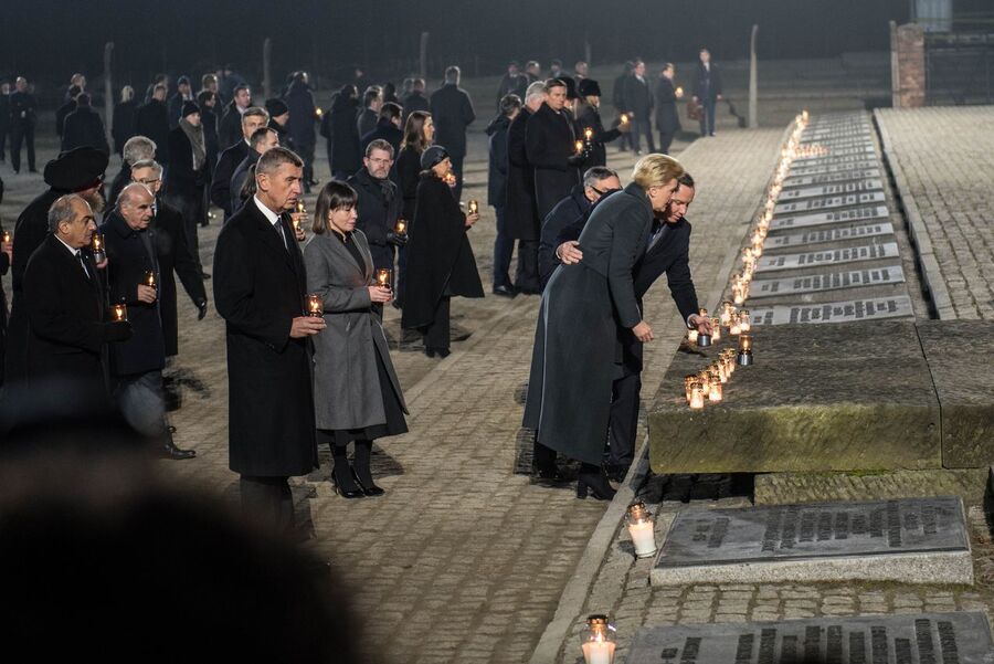 75. rocznica wyzwolenia niemieckiego nazistowskiego obozu Auschwitz-Birkenau, 27 stycznia 2020. Fot. Agnieszka Masłowska (IPN)