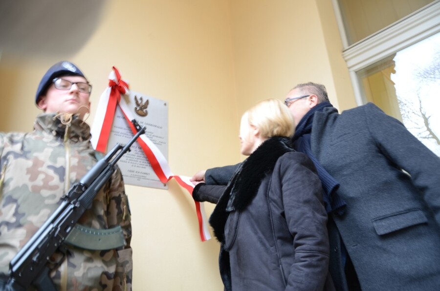 14 lutego 2020. Odsłonięcie tablicy Henryka i Karola Czeczów w Bieżanowie. Fot. Janusz Ślęzak (IPN)