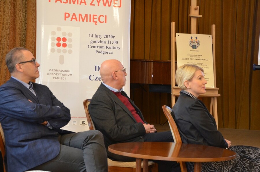 14 lutego 2020. Odsłonięcie tablicy Henryka i Karola Czeczów w Bieżanowie. Fot. Janusz Ślęzak (IPN)