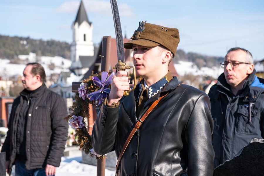 73. rocznica śmierci Józefa Kurasia „Ognia” – Waksmund, 15 lutego 2020 r. Fot. Agnieszka Masłowska IPN