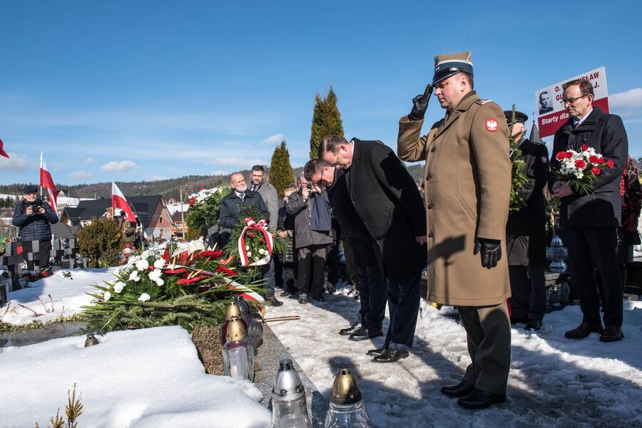 73. rocznica śmierci Józefa Kurasia „Ognia” – Waksmund, 15 lutego 2020 r. Fot. Agnieszka Masłowska IPN