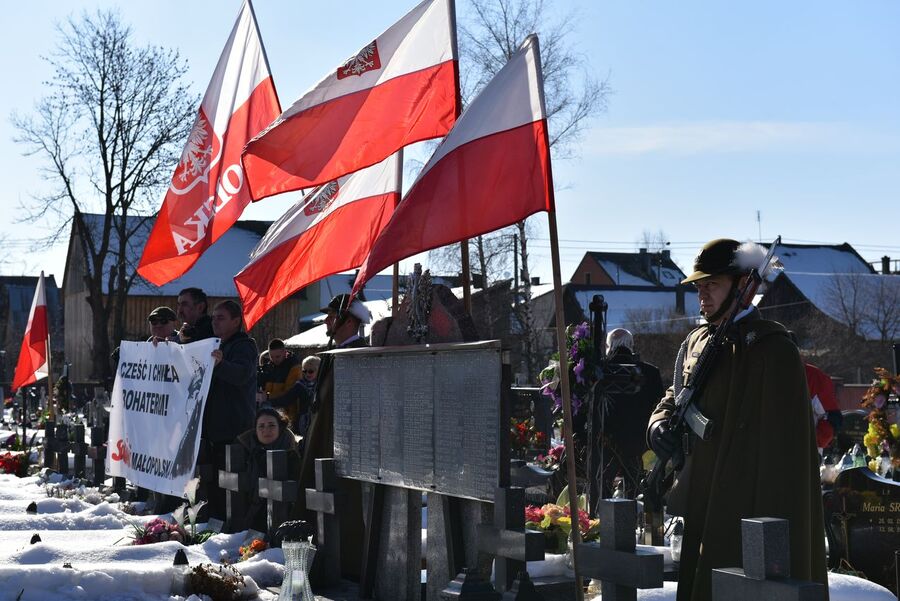 73. rocznica śmierci Józefa Kurasia „Ognia” – Waksmund, 15 lutego 2020 r. Fot. Agnieszka Masłowska IPN