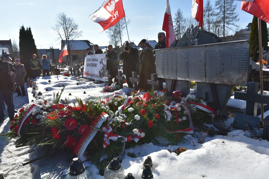 73. rocznica śmierci Józefa Kurasia „Ognia” – Waksmund, 15 lutego 2020 r. Fot. Agnieszka Masłowska IPN