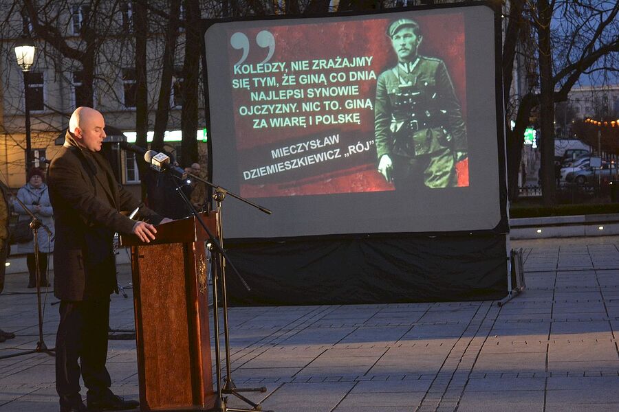 1.03.2020. Kieleckie obchody Narodowego Dnia Pamięci Żołnierzy Wyklętych. Fot. Katarzyna Pronobis (IPN)
