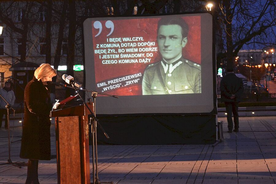 1.03.2020. Kieleckie obchody Narodowego Dnia Pamięci Żołnierzy Wyklętych. Fot. Katarzyna Pronobis (IPN)
