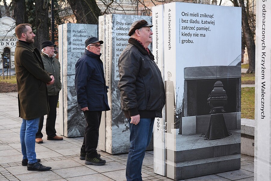 Wystawa IPN „Kwatera Ł – panteon narodowy pod cmentarnym murem” – Kielce, marzec 2020. Fot. Katarzyna Pronobis (IPN)