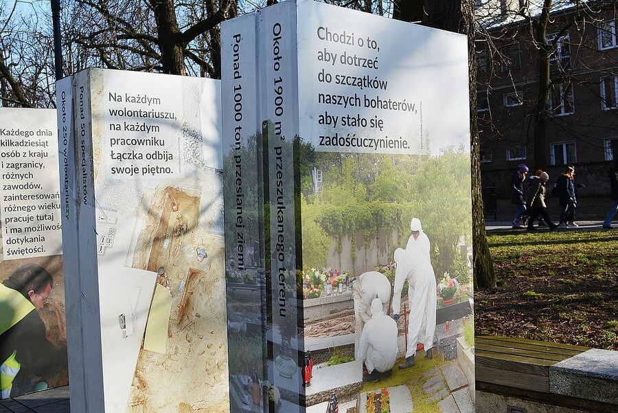 Wystawa IPN „Kwatera Ł – panteon narodowy pod cmentarnym murem” – Kielce, marzec 2020. Fot. Katarzyna Pronobis (IPN)