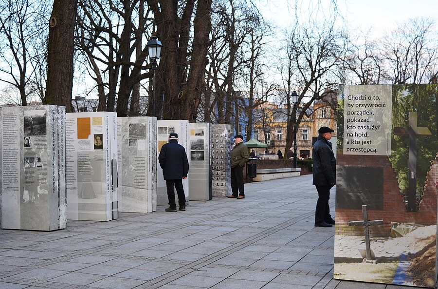 Wystawa IPN „Kwatera Ł – panteon narodowy pod cmentarnym murem” – Kielce, marzec 2020. Fot. Katarzyna Pronobis (IPN)