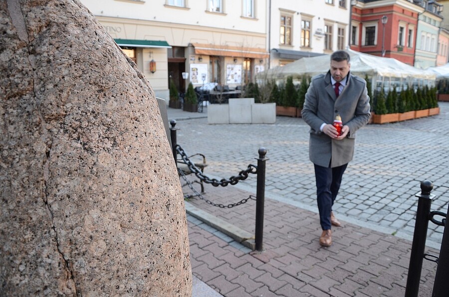 24.03.2020. Krakowski IPN uczcił pamięć działaczy „Żegoty” i ofiar Holokaustu. Fot. Janusz Ślęzak (IPN)