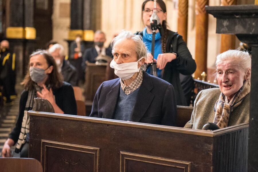 Uroczystość upamiętniająca martyrologię Polaków, więźniów niemieckich obozów koncentracyjnych Ravensbrück, Sachsenhausen i Dachau – Kraków, 30 kwietnia 2020. (fot. Agnieszka Masłowska IPN)