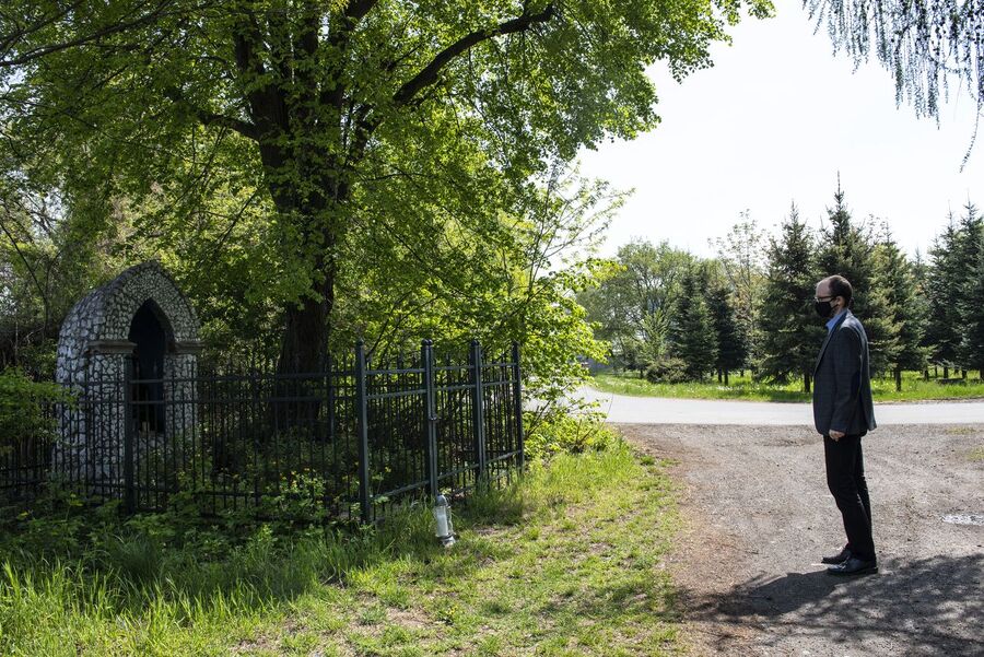 Krakowski IPN uczcił pamięć żołnierzy Zgrupowania AK „Żelbet” oraz cichociemnych, 8 maja 202. Fot. Agnieszka Masłowska (IPN)