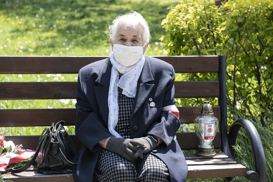 Krakowski IPN uczcił pamięć żołnierzy Zgrupowania AK „Żelbet” oraz cichociemnych, 8 maja 202. Fot. Agnieszka Masłowska (IPN)