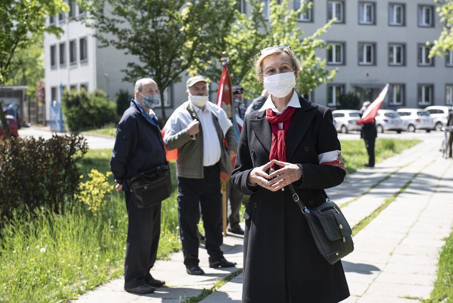 Krakowski IPN uczcił pamięć żołnierzy Zgrupowania AK „Żelbet” oraz cichociemnych, 8 maja 202. Fot. Agnieszka Masłowska (IPN)