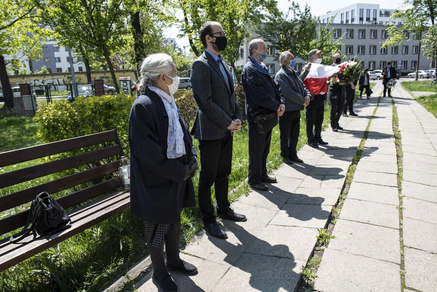 Krakowski IPN uczcił pamięć żołnierzy Zgrupowania AK „Żelbet” oraz cichociemnych, 8 maja 202. Fot. Agnieszka Masłowska (IPN)