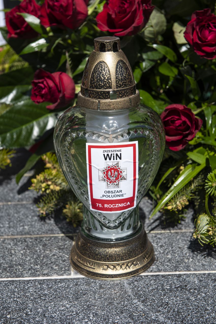 Krakowski IPN uczcił pamięć żołnierzy Zgrupowania AK „Żelbet” oraz cichociemnych, 8 maja 202. Fot. Agnieszka Masłowska (IPN)