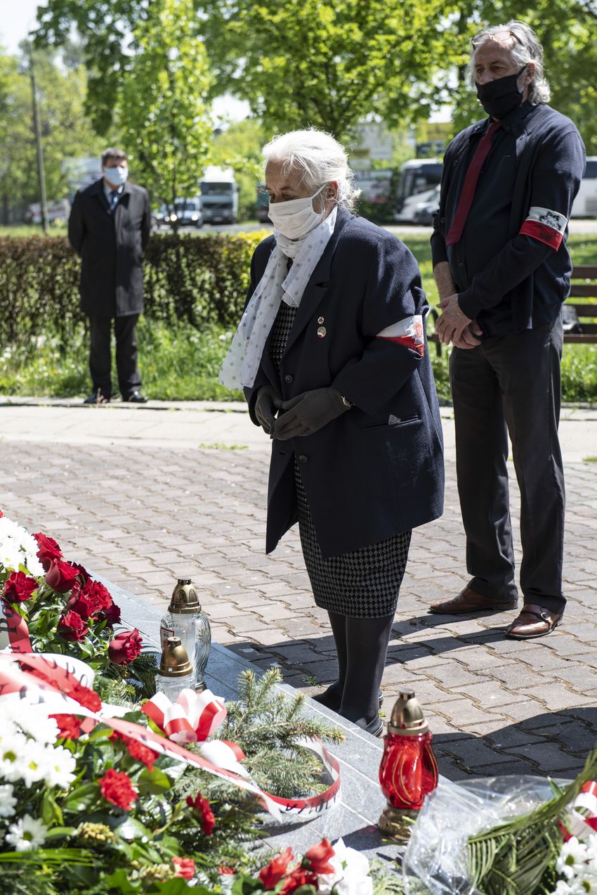 Krakowski IPN uczcił pamięć żołnierzy Zgrupowania AK „Żelbet” oraz cichociemnych, 8 maja 202. Fot. Agnieszka Masłowska (IPN)