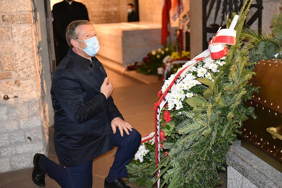 W Krakowie oddano hołd Józefowi Piłsudskiemu w 85. rocznicę jego śmierci. Fot. Janusz Ślęzak (IPN)