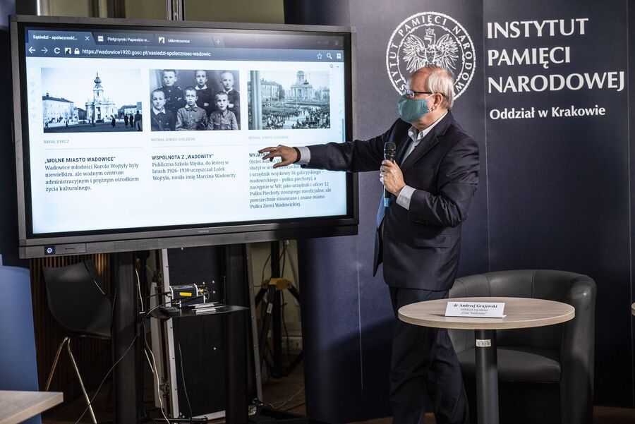 100. rocznica urodzin Jana Pawła II. Konferencja prasowa IPN – 18.05.2020. Fot. Agnieszka Masłowska (IPN)