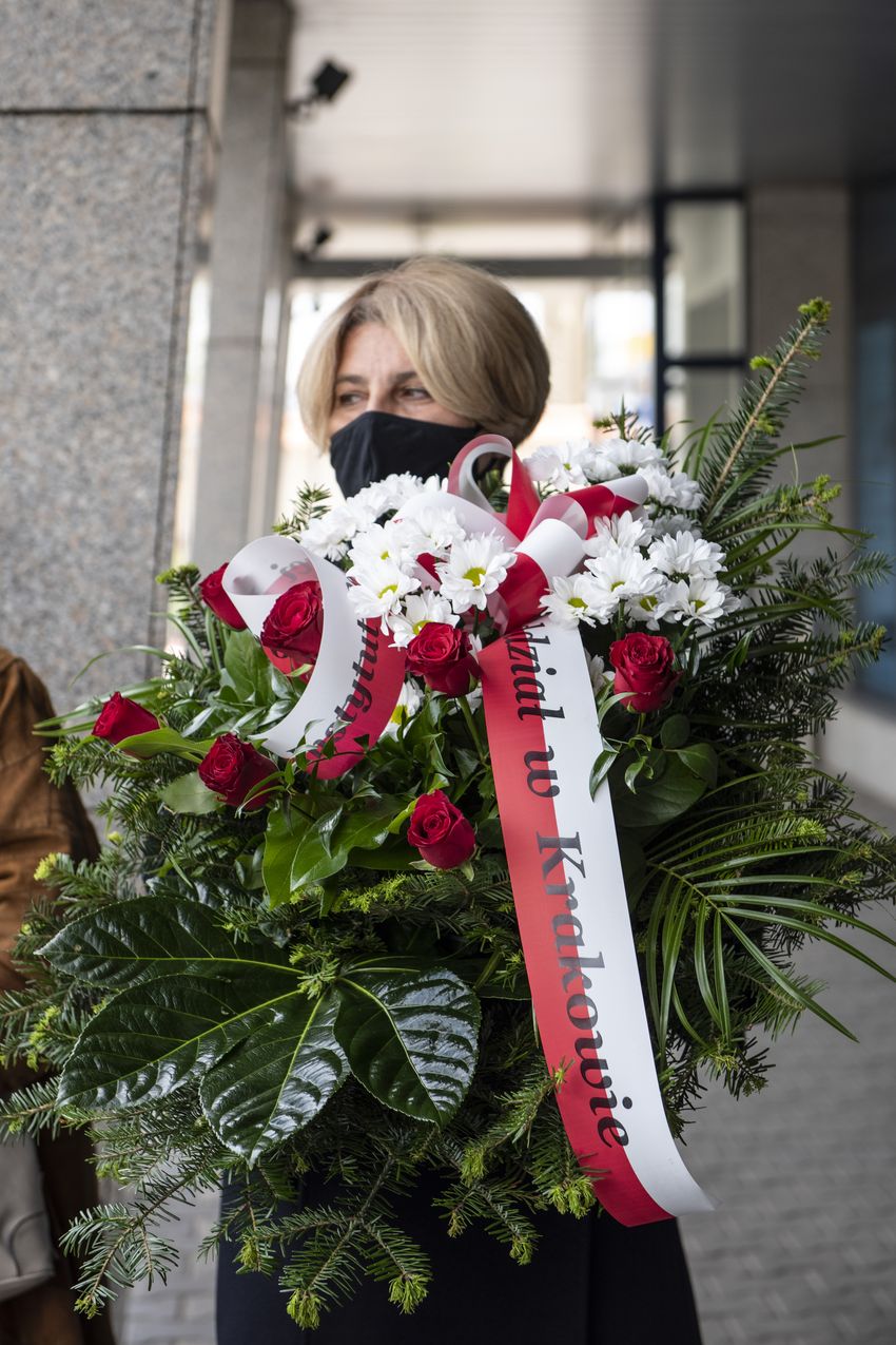 IPN oddał hołd 40 Polakom, zamordowanym 27 maja 1944 r. przez Niemców w Krakowie. Fot. Agnieszka Masłowska (IPN)