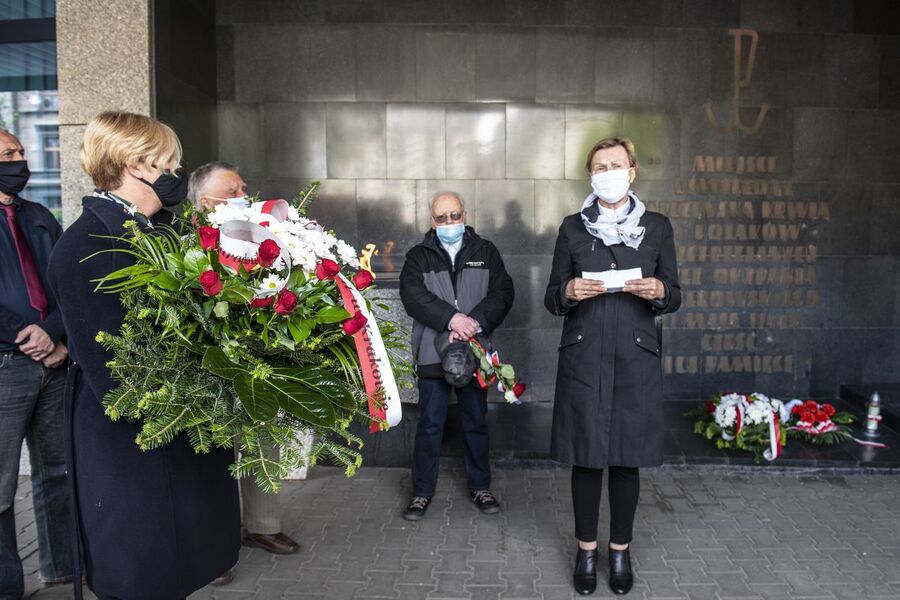IPN oddał hołd 40 Polakom, zamordowanym 27 maja 1944 r. przez Niemców w Krakowie. Fot. Agnieszka Masłowska (IPN)