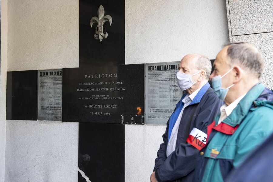 IPN oddał hołd 40 Polakom, zamordowanym 27 maja 1944 r. przez Niemców w Krakowie. Fot. Agnieszka Masłowska (IPN)