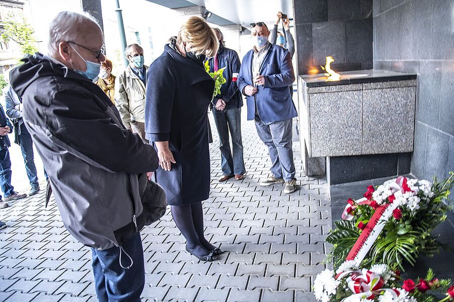 IPN oddał hołd 40 Polakom, zamordowanym 27 maja 1944 r. przez Niemców w Krakowie. Fot. Agnieszka Masłowska (IPN)