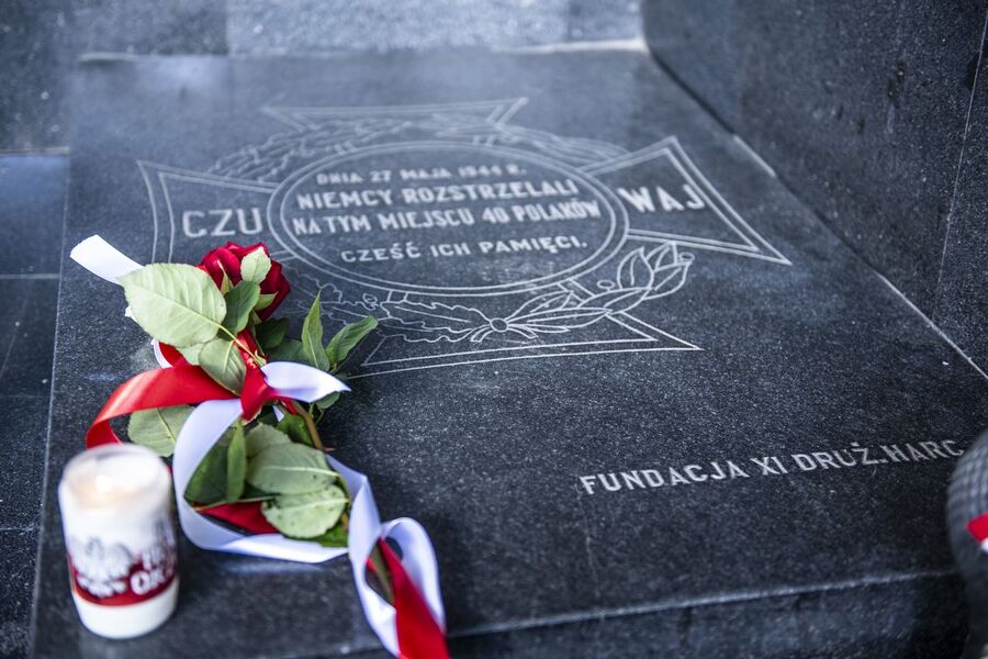 IPN oddał hołd 40 Polakom, zamordowanym 27 maja 1944 r. przez Niemców w Krakowie. Fot. Agnieszka Masłowska (IPN)