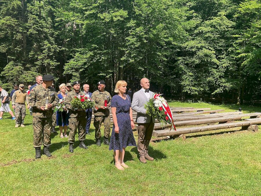 Uroczystości na Wykusie ku czci poległych żołnierzy AK. Fot. Katarzyna Jedynak