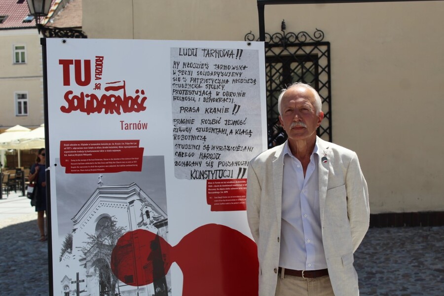Ryszard Strach - współorganizator i przewodniczący Komitetu Wolnych Związków Zawodowych w Tarnowie 1980 roku.  fot. Ż. Wierzgacz