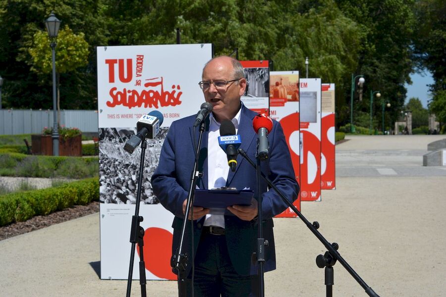 Wystawa „TU rodziła się Solidarność” w Końskich. Fot. Katarzyna Pronobis (IPN)