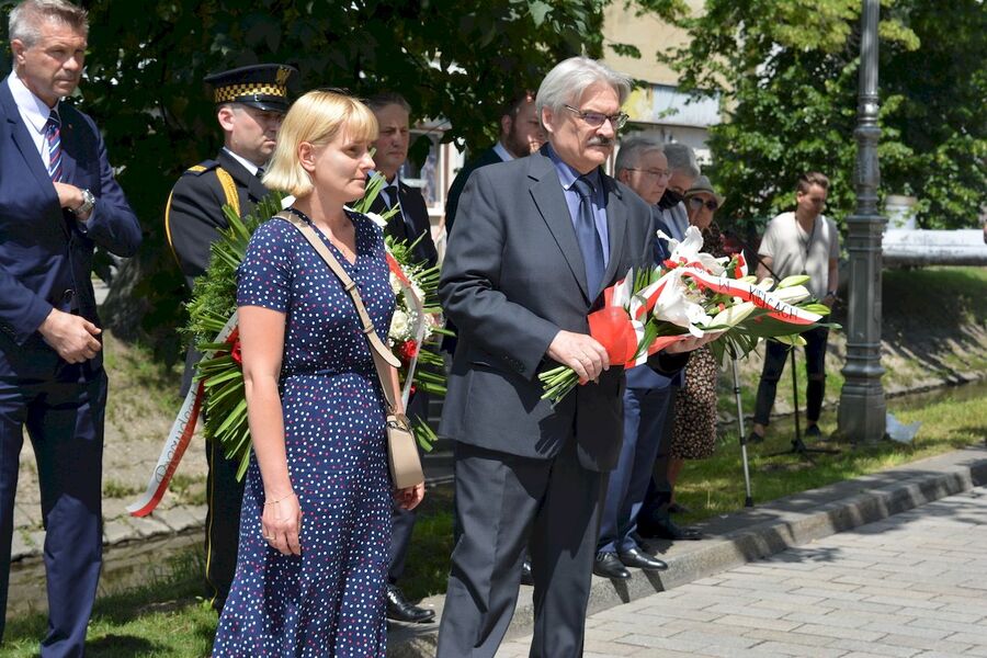 4 lipca 2020. Uroczystość upamiętniająca ofiary pogromu Żydów w Kielcach. Fot. Katarzyna Pronobis (IPN)