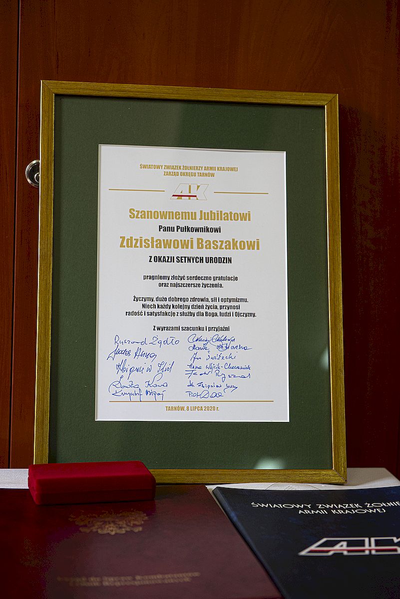 8 lipca 2020, Tarnów. Setna rocznica urodzin płk. Zdzisława Baszaka. Fot. Agnieszka Masłowska (IPN)