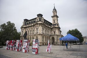 Wystawa „TU rodziła się Solidarność” – Nowy Sącz, 21 lipca 2020. Fot. Agnieszka Masłowska IPN