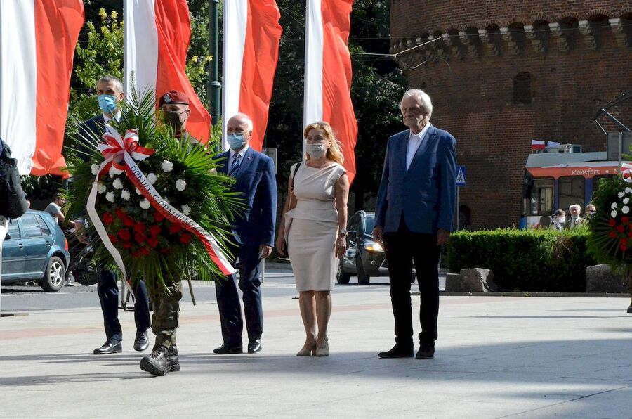 1.08.2020, krakowskie uroczystości w 76. rocznicę wybuchu powstania warszawskiego. Fot. Janusz Ślęzak (IPN)