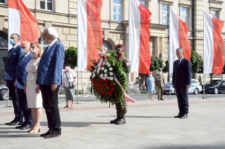 1.08.2020, krakowskie uroczystości w 76. rocznicę wybuchu powstania warszawskiego. Fot. Janusz Ślęzak (IPN)