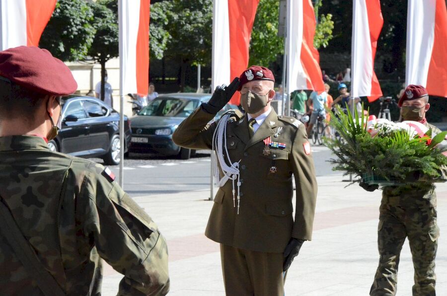 1.08.2020, krakowskie uroczystości w 76. rocznicę wybuchu powstania warszawskiego. Fot. Janusz Ślęzak (IPN)