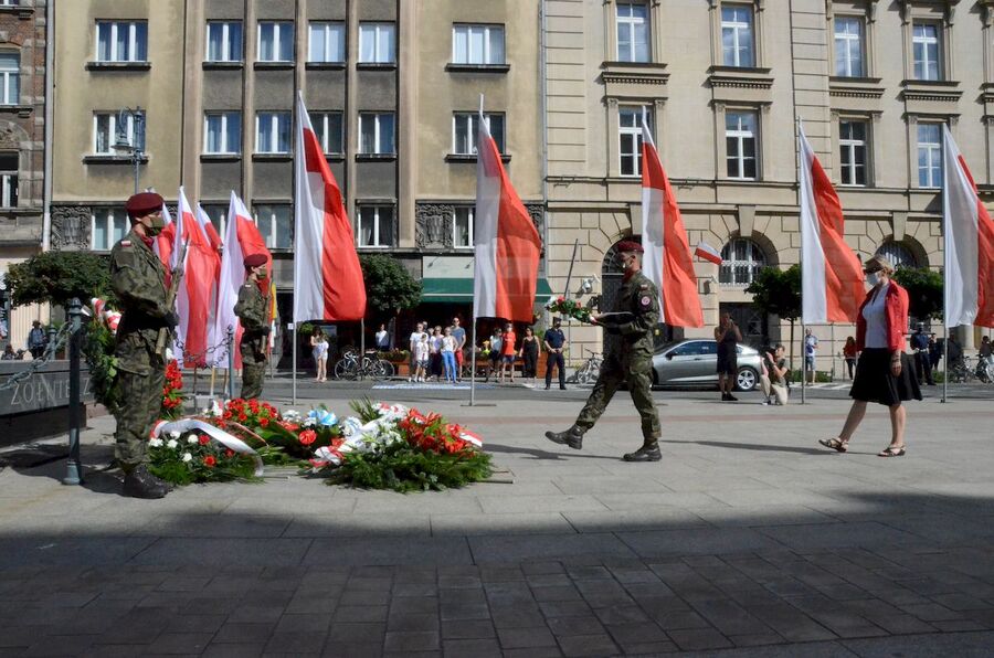 1.08.2020, krakowskie uroczystości w 76. rocznicę wybuchu powstania warszawskiego. Fot. Janusz Ślęzak (IPN)