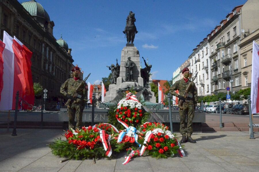 1.08.2020, krakowskie uroczystości w 76. rocznicę wybuchu powstania warszawskiego. Fot. Janusz Ślęzak (IPN)