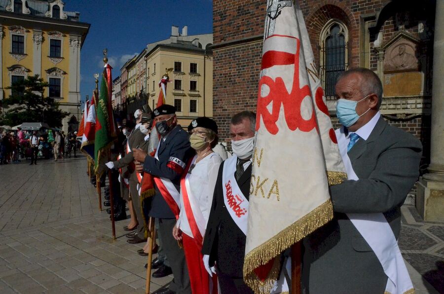 1.08.2020, krakowskie uroczystości w 76. rocznicę wybuchu powstania warszawskiego. Fot. Janusz Ślęzak (IPN)