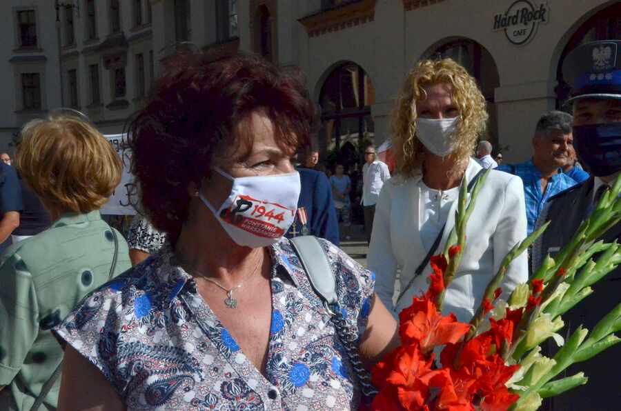 1.08.2020, krakowskie uroczystości w 76. rocznicę wybuchu powstania warszawskiego. Fot. Janusz Ślęzak (IPN)