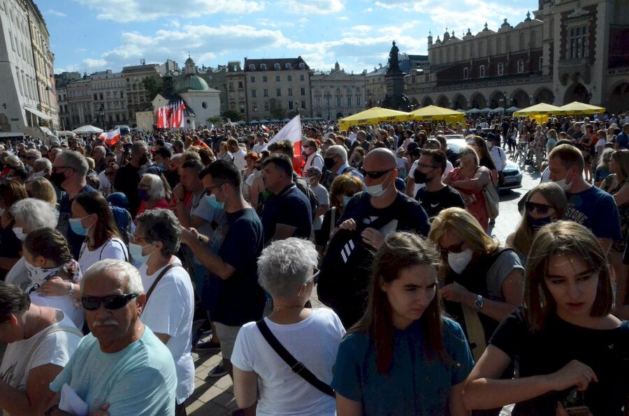 1.08.2020, krakowskie uroczystości w 76. rocznicę wybuchu powstania warszawskiego. Fot. Janusz Ślęzak (IPN)