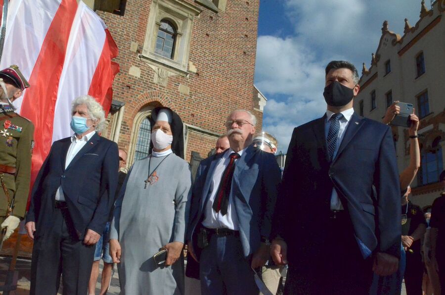 1.08.2020, krakowskie uroczystości w 76. rocznicę wybuchu powstania warszawskiego. Fot. Janusz Ślęzak (IPN)