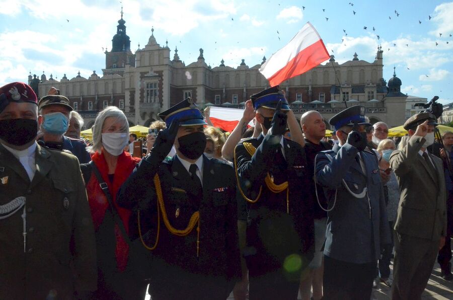 1.08.2020, krakowskie uroczystości w 76. rocznicę wybuchu powstania warszawskiego. Fot. Janusz Ślęzak (IPN)